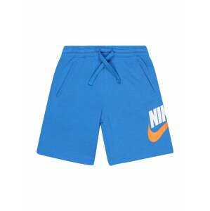 Nike Sportswear Kalhoty  královská modrá / svítivě oranžová / bílá