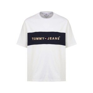 Tommy Jeans Plus Tričko  námořnická modř / zlatá / bílá