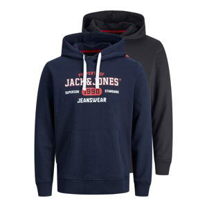 JACK & JONES Mikina  námořnická modř / červená / černá / bílá