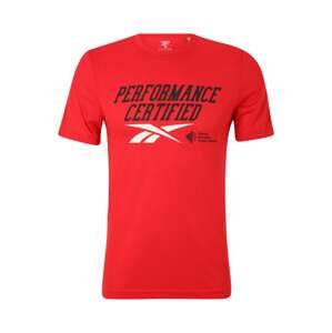 Reebok Sport Funkční tričko  světle červená / černá / bílá