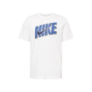 Nike Sportswear Tričko  bílá / modrá / černá