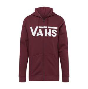 VANS Mikina  burgundská červeň / bílá