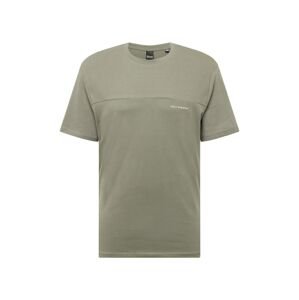 Only & Sons Tričko 'SILAS'  khaki / bílá