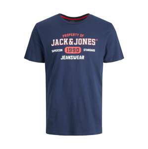 JACK & JONES Tričko  námořnická modř / bílá / červená