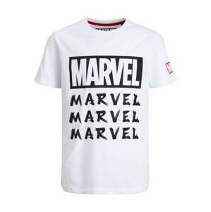 Jack & Jones Junior Tričko 'Marvel'  červená / černá / bílá