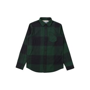 Jack & Jones Junior Košile 'OWEN'  tmavě zelená / černá