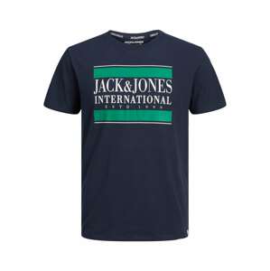 Jack & Jones Plus Tričko  námořnická modř / smaragdová / bílá