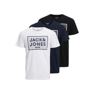 JACK & JONES Tričko 'HARRISON'  námořnická modř / černá / bílá