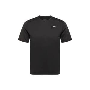 Reebok Sport Funkční tričko  černá / bílá