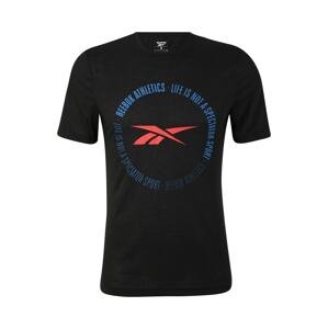 Reebok Sport Funkční tričko  modrá / červená / černá