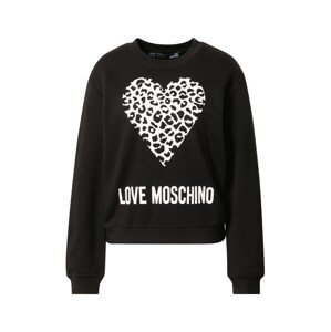 Love Moschino Mikina  černá / bílá