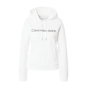 Calvin Klein Jeans Mikina  černá / bílá