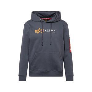 ALPHA INDUSTRIES Mikina  medová / tmavě šedá / bílá