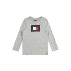 TOMMY HILFIGER Tričko  námořnická modř / šedý melír / červená / bílá