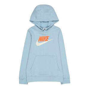 Nike Sportswear Mikina  světlemodrá / oranžová / bílá