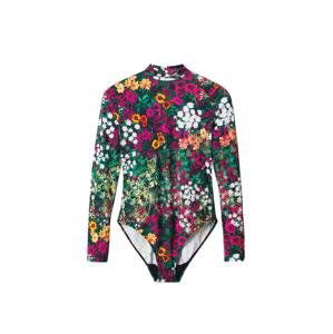 Desigual Tričkové body 'Garden'  světle zelená / fuchsiová / černá / bílá