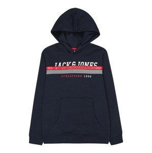 Jack & Jones Junior Mikina  noční modrá / červená / bílá