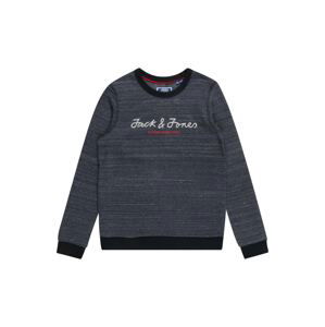 Jack & Jones Junior Mikina  modrý melír / červená / bílá