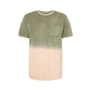 COLOURS & SONS Tričko  khaki / broskvová