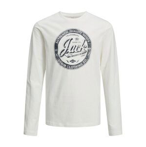 Jack & Jones Junior Tričko  čedičová šedá / bílá