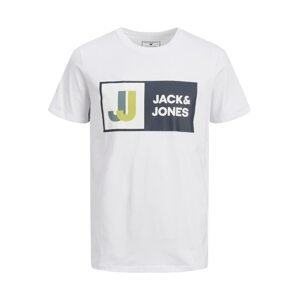 Jack & Jones Junior Tričko  marine modrá / jablko / bílá