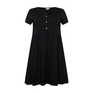 ONLY Carmakoma Letní šaty 'Lilli'  černá / bílá