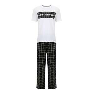 Karl Lagerfeld Pyžamo dlouhé  černá / offwhite / šedá