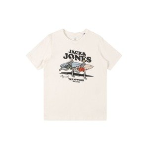 Jack & Jones Junior Tričko 'VENICE'  zelená / červená / černá / offwhite