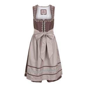 MARJO Dirndl 'Chrissi'  tmavě hnědá / pudrová / bílá