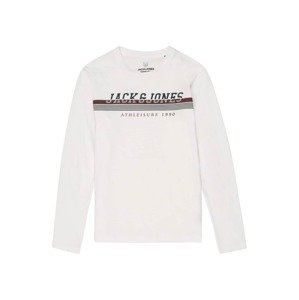 Jack & Jones Junior Tričko  šedá / jedle / bordó / bílá