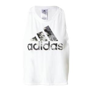 ADIDAS SPORTSWEAR Sportovní top  šedá / černá / bílá