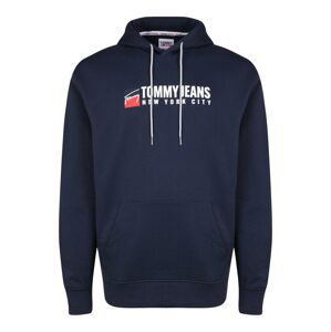 Tommy Jeans Plus Mikina  námořnická modř / červená / bílá