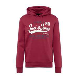 JACK & JONES Mikina  námořnická modř / rubínově červená / bílá