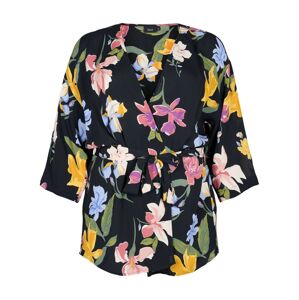 Zizzi Kimono 'CORRINE'  světlemodrá / žlutá / orchidej / černá