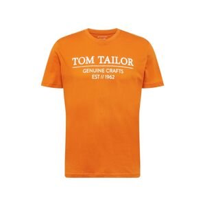 TOM TAILOR Tričko  oranžová / bílá