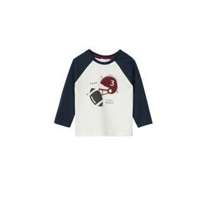 MANGO KIDS Tričko 'RUGBY'  námořnická modř / burgundská červeň / černá / offwhite