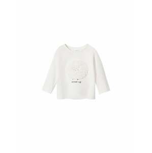 MANGO KIDS Tričko  oranžová / černá / offwhite