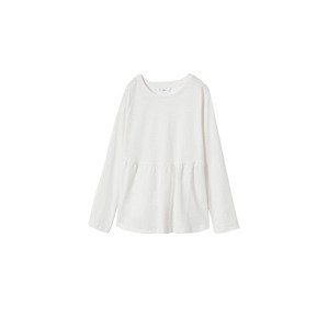 MANGO KIDS Tričko 'PEPLUM'  bílá