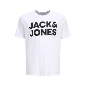 JACK & JONES Tričko  černá / bílá