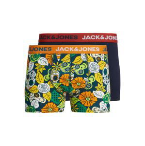 JACK & JONES Boxerky 'MEXICAN'  tmavě modrá / žlutá / tmavě oranžová / bílá