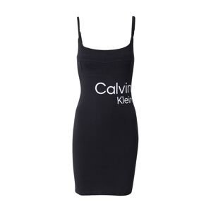 Calvin Klein Jeans Letní šaty  černá / bílá