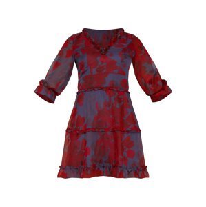 Chi Chi London Šaty  fialkově modrá / rubínově červená
