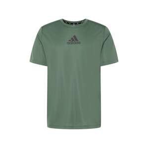 ADIDAS PERFORMANCE Funkční tričko  trávově zelená / černá