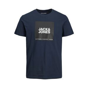 Jack & Jones Junior Tričko 'Lock'  námořnická modř / černá / bílá