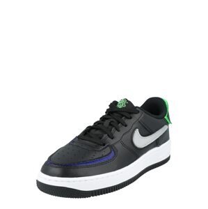 Nike Sportswear Tenisky 'Air Force'  černá / šedá / svítivě zelená / tmavě modrá