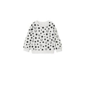 MANGO KIDS Mikina  černá / offwhite