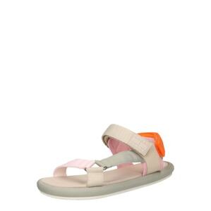 Tommy Jeans Trekingové sandály  šedobéžová / světle šedá / růžová / svítivě oranžová