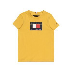 TOMMY HILFIGER Tričko 'GLOBAL'  žlutá / jasně červená / černá / bílá
