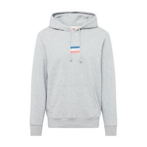 LEVI'S Mikina 'STANDARD GRAPHIC HOODIE MULTI-COLOR'  modrá / šedý melír / červená / bílá