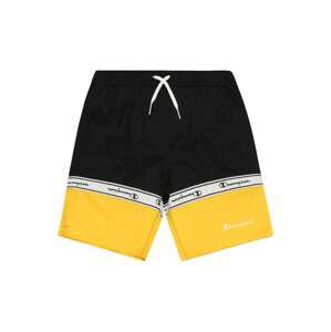 Champion Authentic Athletic Apparel Plavecké šortky  černá / bílá / žlutá